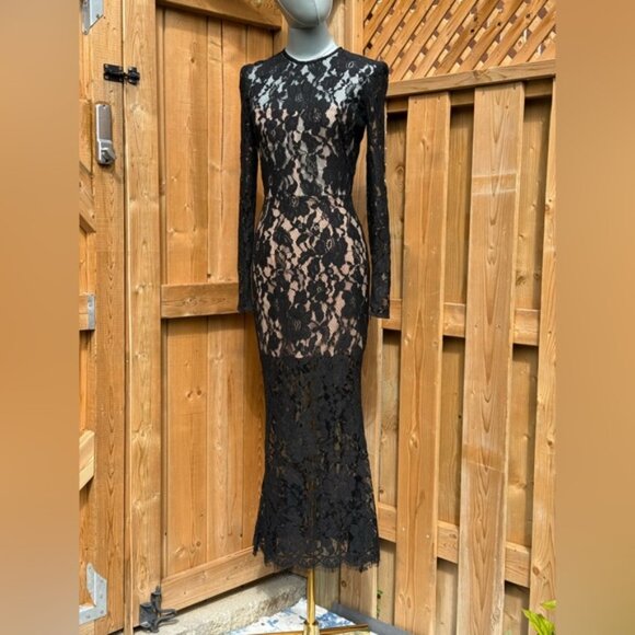 🆕 BRONX & BANCO 🧿 NWOT Colette Noir Black Lace Gown, Sz XS US 2 - Picture 2 of 16